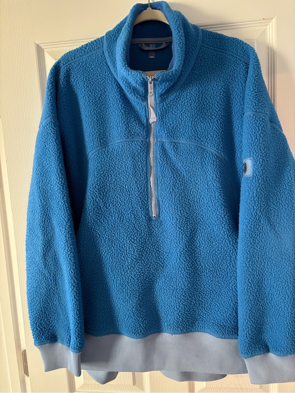 FP Movement by Free People Aqua Blue Sherpa Half-Zip Jacket